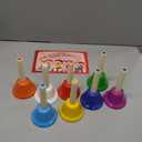 Hand Bells, 8 Note Musical Handbells Set with 17 Songbook Musical Toy Percussion Instrument for Toddlers Children Kids for Children's Day Family Activity School and Church (Multicolored)