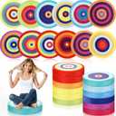 12 Pcs Round Floor Cushions for Kids Flexible Seating for Classroom Elementary Floor Pillows 15.35'' Circle Seat Cushions Group Activity Marker Kindergarten Playroom (Rainbow)