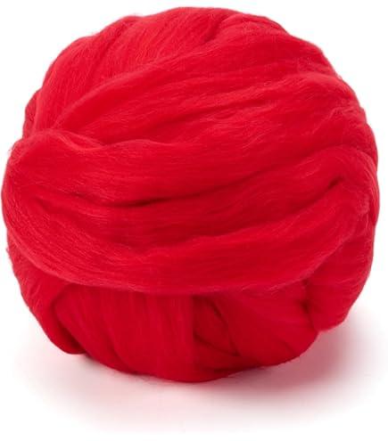 Wool Roving 1.1 lb Beige Felting Wool - Ideal for Needle Felting, Wet Felting, DIY Hand Spinning | Blended Fiber Wool Chunky Yarn