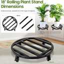 18" Round Metal Plant Caddy with Wheels Heavy Rolling Plant Stand (2 Pack)