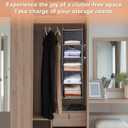 BOOMIBOO Hanging Closet Organize and Shelves5-Hanging Shelf with 2 Side PocketsStorage Foldable 2 Pack Grey