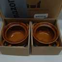 LE TAUCI French Onion Soup Bowls with Handles, 16 Oz Ceramic French Onion Soup Crocks Oven Safe Serving Bowls for Soup, Chili, Beef Stew, Cereal, Pot Pies, Set of 4