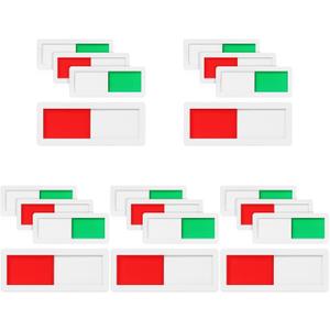 TEHAUX Office Door Sliding Sign 3.94X1.57In Privacy Indicator for Meeting Rooms Bathrooms Vacant Occupied Status (mediumx5pcs, As Shownx5pcs)