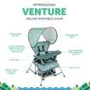 Baby Delight Go with Me Venture Portable Chair | Indoor and Outdoor | Sun Canopy | 3 Child Growth Stages | Garden Green