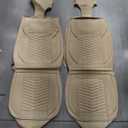 Car Seat Covers,Breathable and Waterproof Faux Leather Automotive Seat Covers for Cars SUV Truck Sedan,Universal Anti-Slip Driver Seat Cover with Backrest (Style1,2 PCS Front Seat,Beige)