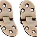 2Pcs Antique Brass Sewing Machine Table Folding Flip Top Hinges 180 Degree Heavy Duty Hinge for Folding Furniture (Antique Bronze)