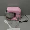 Kitchen in the box Stand Mixer,3.2Qt Small Electric Food Mixer,6 Speeds Portable Lightweight Kitchen Mixer for Daily Use with Egg Whisk,Dough Hook,Flat Beater (Pink)