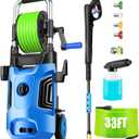 Electric Pressure Washer 4800 PSI 4.0 GPM Power Washers Electric Powered with with 33ft Pressure Hose, 4 Nozzle and Foam Cannon, Powerwashers for Home, Cars, Patio, Blue
