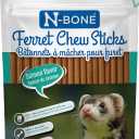 6 x N-Bone Ferret Chew Sticks Salmon Flavor, 1.87-oz Bag (EXP 12/02/27)