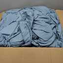 Bedsure King Size Comforter Set Mineral Blue - Bed in a Bag Bedding Set 7 Pieces, GentleSoft Pintuck Bed Set Gift for Family, All Season Down Alternative Comforter with Sheets, Pillowcases & Shams