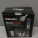Mueller Multistick 5-in-1 Immersion Blender Handheld,12 Speed Hand Mixer-Turbo Boost,Heaviest Duty Copper Motor,Titanium reinforced Blades Hand Blender,Milk Frother Wand,Whisk,Beaker,Chopper,Grey (Gray)