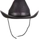 Kangaroo -Cowboy Hat for Women & Men with Pull-on Closure, Costume Party Perfectly Fits as Adults Cowgirl (Black)