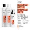 Nioxin Scalp + Hair Thickening System Kits | For Natural, Colored, & Hair with Light to Progressed Thinning | Strengthen & Boost Hair Density with Niacinamide & Biotin | 3 Month Supply