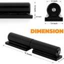 4PACK Gate Hinge, Heavy Duty (7"), Weld-On Install, Wood/Metal Fence - Black