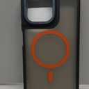 GaoBao Magnetic for Moto G 2025 Case/Moto G Play 2026 Case [Compatible with Mag-Safe] [Military-Grade Protection] Slim Translucent Matte Shockproof Anti-Fingerprint Phone Case, Black/Orange