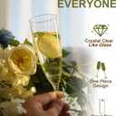 Clear Plastic Champagne Flutes, 96 PCS Disposable Reusable Cocktail Cups for Home Daily Life Party Birthday Wedding Toasting Drinking Champagne (6 oz)