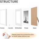upsimples 8x10 Picture Frame Set of 10, Display Pictures 5x7 with Mat or 8x10 Without, Multi Photo Frames Collage for Wall or Tabletop Display, White