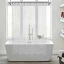 2 x Mrs Awesome Clear Shower Curtain Liner with 3 Magnets, 72x72 Premium Flexible Sturdy Plastic Shower Curtain for Bathroom Lightweight, Waterproof, Clear