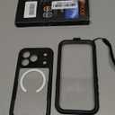 GOLDJU 2025 New Magnetic for iPhone 17 Pro Case-Waterproof, Built-in Screen & Camera Protector-IP68 Underwater Full Body 16FT Military Dropproof Shockproof Case for 17 Pro 6.3''- Black