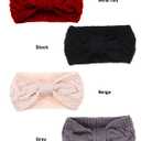 Pangda 4 Pieces Winter Headbands for Women Knit Cable Ear Warmers Muffs Headband Winter Thick Crochet Head Wrap for Ear Covers Cold Weather Christmas Accessories Gift Stocking Stuffers