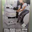 Delta Children Curve Bassinet, White/Grey