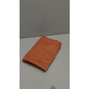 Linen Valance for Windows 2 Panels, Terracotta Rod Pocket Light Filtering Semi Sheer Soft Linen Window Treatment Drapes Farmhouse Burlap Rustic Curtains for Kitchen Living Room,54x18 inch