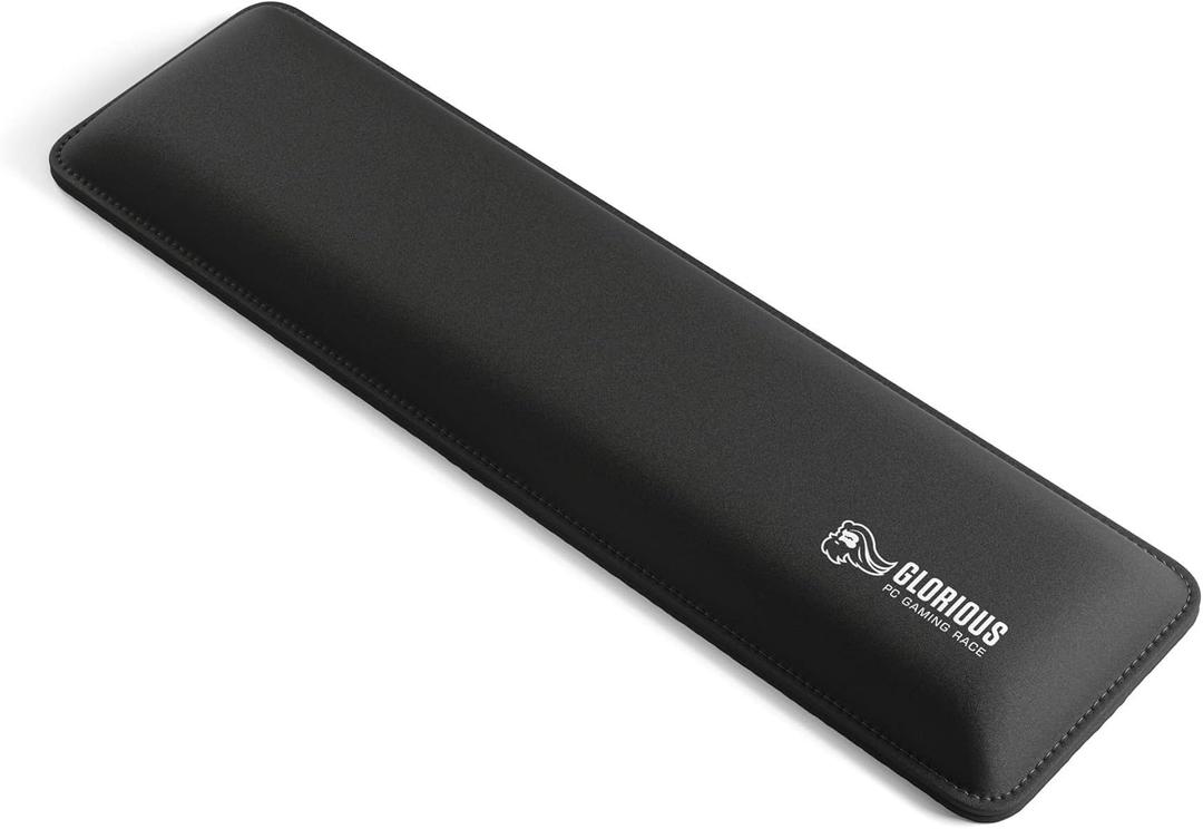 GLORIOUS Wrist Pad/Rest - TENKEYLESS (TKL) Size - Black - Mechanical Keyboards,Stitched Edges,Ergonomic | 14x4 inches/25mm Thick (GWR-87)