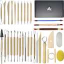 Pottery Sculpting Tools 32PCS Ceramic Clay Carving Tools Set for Crafts Polymer Clay Club,Dotting,Modeling,Shaping Trimming,Hobbyists,Artists