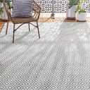 Home Dynamix Tripoli Lydia Indoor/Outdoor Area Rug 7'10"x10'2", Modern Gray (Grey/Cream)