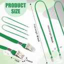 Patelai 100 Pack Double Clip Lanyards Bulk Face Mask Lanyard Twist Free 2 Hook Design Adjustable Badge Neck Strap for ID Name Badge Holder Back to School Conference Office Class Essential (Green)