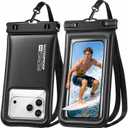 Floating Waterproof Phone Pouch 2 Pack, IP68 Waterproof Phone Case with Lanyard for Beach Kayak Cruise Travel Essentials, Water Proof Pouch for iPhone 17 16 15 Pro Max, Galaxy S25 Ultra ,Up to 7"