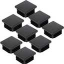 16 Pack 2 Inch Square Plastic Plugs, 50mm50mm Insert End Caps for Square Tubing Post