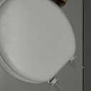 Mayfair Padded Toilet Seat, Cushioned Soft Vinyl over Wood Core Seat, Secure Hinges, Easy Clean, Made in USA, Elongated, White
