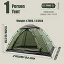 Backpacking Tent for Camping 1 Person Hiking Ultralight Tent for Waterproof Windproof Outdoor Two Doors Tents Easy Quick Setup Lightweight Instant Tents（1 Person）