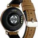 Band for Garmin Lily 2 Smart Watch, Soft Genuine Leather with Silicone Watchband Strap for Garmin Lily 2/Lily 2 Active Replacement