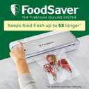 FoodSaver Compact Vacuum Sealer Machine with Airtight Bags and Roll - Ideal for Sous Vide and Airtight Food Storage, White