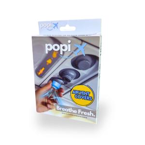Popi Airplane Vent Cover Hygienic Silicone, Activated Carbon and Pure Copper, Slip On Design for 2 People, Fits All Airplanes