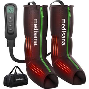 Medisana Leg Massagers with Heat and Compression, Leg Massager for Circulation and Pain Relief, Foot and Calf Massager Machine for Edema, Relax Recover-White Elephant Gifts for Dad Men Mom Women