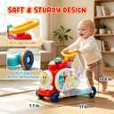 Baby Push Walker Toddler Walking Toy with Busy Board & Activity Center