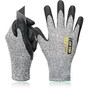 3 x  DEX FIT Cut Resistant Gloves, ANSI Level 5, 3D Construction, Strong Grip, Nitrile, Thin, Breathable, Touch Panel Compatible 