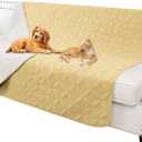 Waterproof Dog Blanket, 52x82 inches Pet Couch Covers for Sofa, Bed Furniture Protector from Dogs Washable and Reversible-Sand+Cream