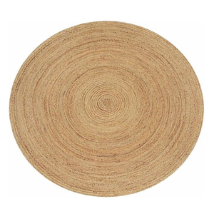 Hand Woven Jute Braided Rug, Round– Natural, Reversible Boho Entry Area Rugs for Kitchen, Living Room, Dining Room, Office I Farmhouse Indoor Decorative Floor Round Rug, 73.5" round