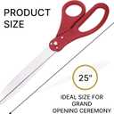 25 Inch Grand Opening Scissors Red 25 Inch Red Scissors Giant Shears for Ribbon Cutting Ceremony Heavy Duty Giant Ribbon Cutting Shears for Inauguration Ceremonies & Special Events
