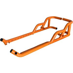 Heavy-Duty Rock Sliders Nerf Bars with Side Steps Compatible with 2018-2024Polaris Ranger XP 1000, Ranger 1000, 1000 EPS & 1000 Premium  Rugged Protection & Easy Access (Orange)