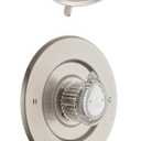 9-Setting Bathtub Faucet Trim Kit Compatible with Moen Fit Chateau Valve, Pull-on Push-Off Design Knob Handle, Brushed Nickel