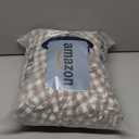 MooMee Gingham Duvet Cover Set 100% Washed Cotton Linen Like Textured Breathable Durable Soft Comfy Modern Checkered Design (Brown Gingham, King 104"x90")