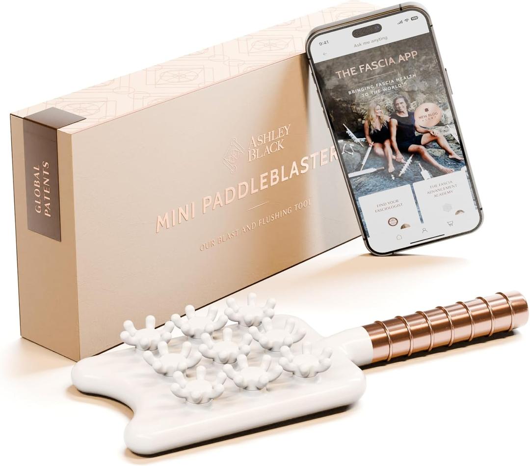 Mini Paddle Blaster By: Ashley Black  Patented Cellulite Massager  Pressure Point Massager  FasciaBlaster Tool  Ashley Black Guru  Fascia Tool  Body Therapy Tool  Cellulite Stick