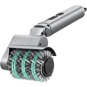 Electric Grill Brush, Cordless Bristle-Free BBQ Grill Cleaner for Hot Grates, Stainless Steel Power Scrubber for Gas, Charcoal, Cast Iron and Outdoor Grills