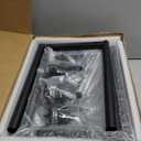 Large 22" x 15" Under Desk Printer Stand, 2-Tier Shelf Printer Table with Storage Fabric Drawer and Wheels, Rolling Cart for Home Office Fits 3D Printer, Scanner (Black)