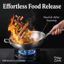 Titanium Wok Pan with Lid – 12" Non-Toxic PFAS-Free Woks & Stir-fry Pans, Tri-Ply Titanium & Stainless Steel, Induction & Dishwasher Safe